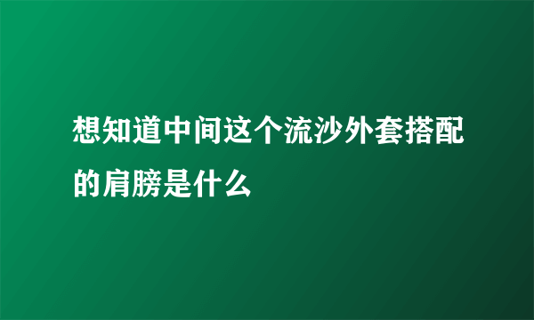 想知道中间这个流沙外套搭配的肩膀是什么