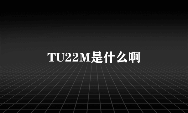 TU22M是什么啊