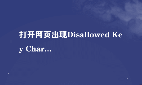 打开网页出现Disallowed Key Characters解决办法