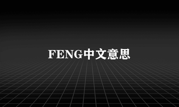 FENG中文意思