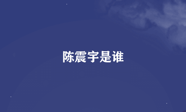 陈震宇是谁