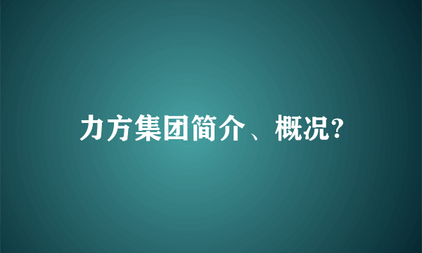 力方集团简介、概况?