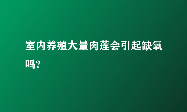 室内养殖大量肉莲会引起缺氧吗?