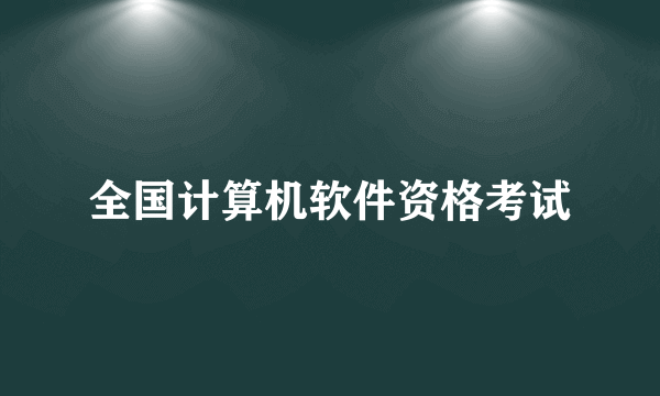 全国计算机软件资格考试