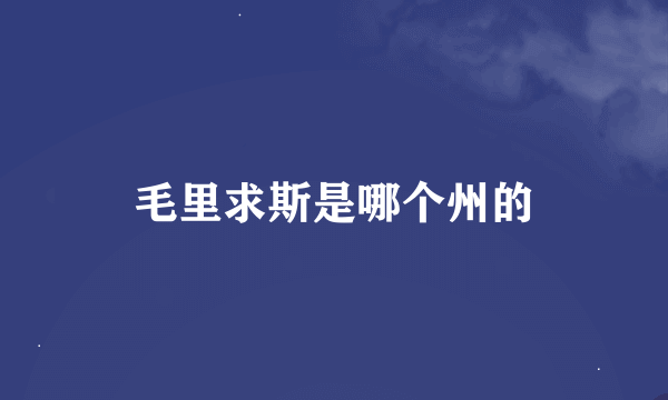 毛里求斯是哪个州的