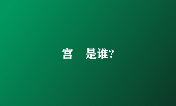 宫洺是谁?