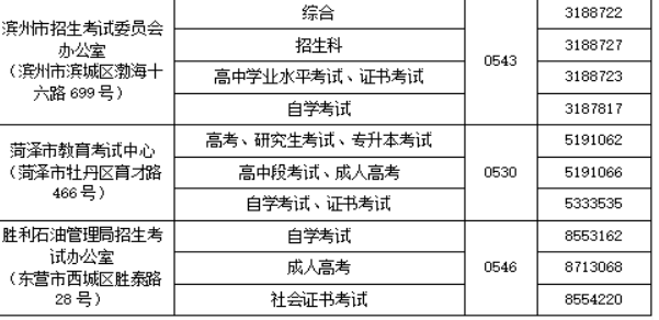 山东省教育招生考试院电话