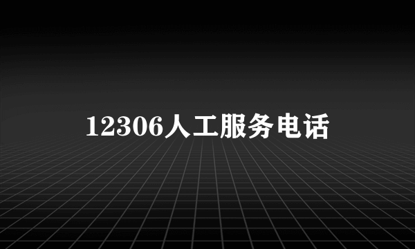 12306人工服务电话