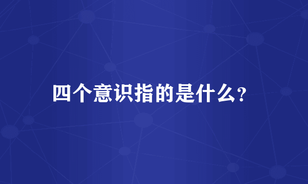 四个意识指的是什么？