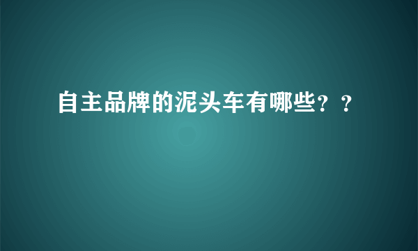 自主品牌的泥头车有哪些？？