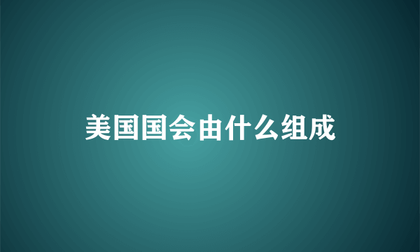 美国国会由什么组成