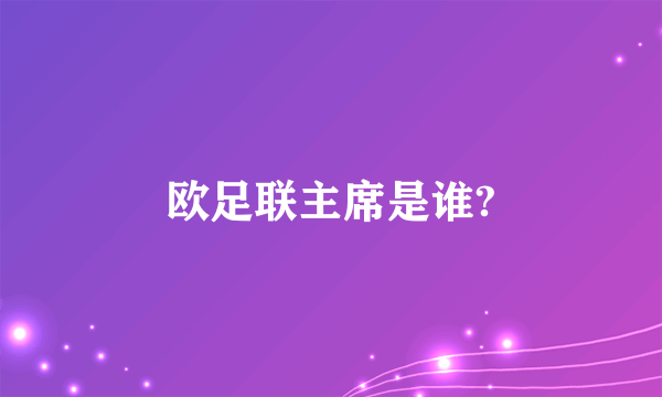 欧足联主席是谁?