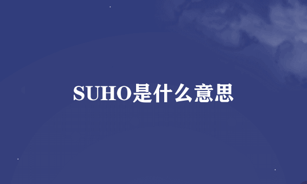 SUHO是什么意思