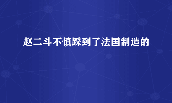 赵二斗不慎踩到了法国制造的