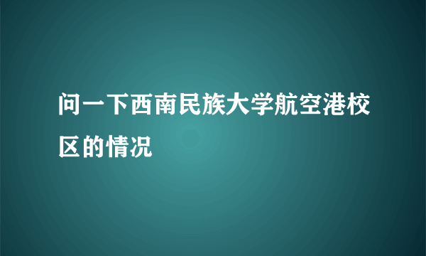 问一下西南民族大学航空港校区的情况