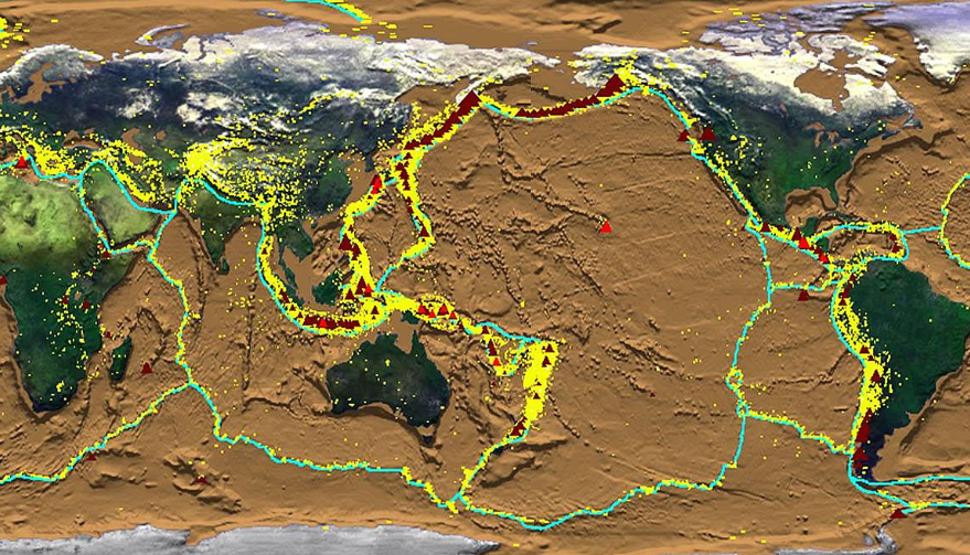 世界上的火山地震带主要分布在什么地方