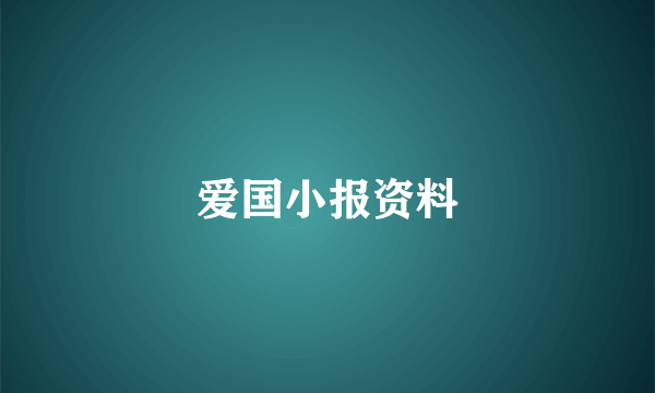 爱国小报资料