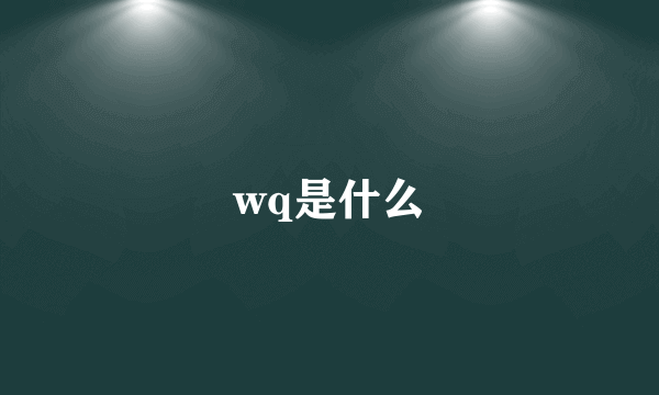 wq是什么