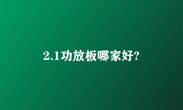 2.1功放板哪家好?