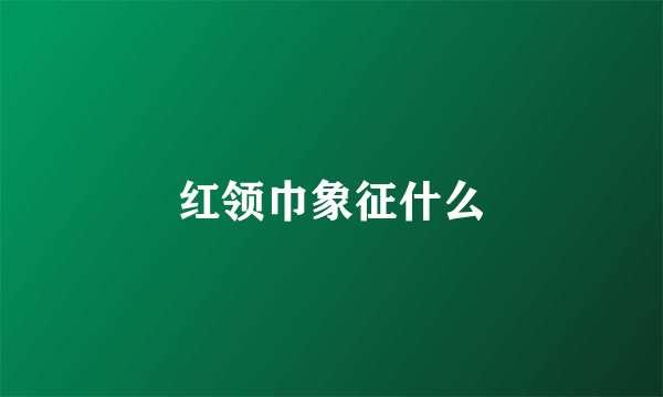 红领巾象征什么