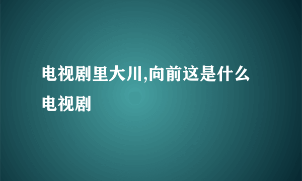 电视剧里大川,向前这是什么电视剧