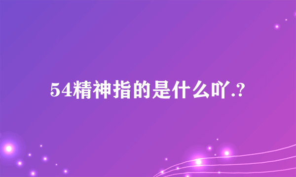 54精神指的是什么吖.?