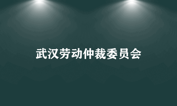 武汉劳动仲裁委员会