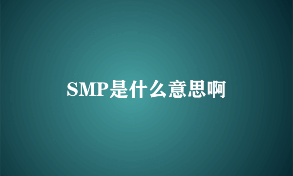 SMP是什么意思啊