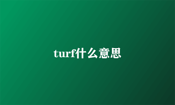 turf什么意思