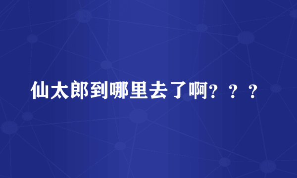 仙太郎到哪里去了啊？？？