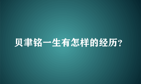 贝聿铭一生有怎样的经历？