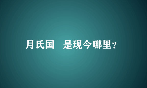 月氏国   是现今哪里？