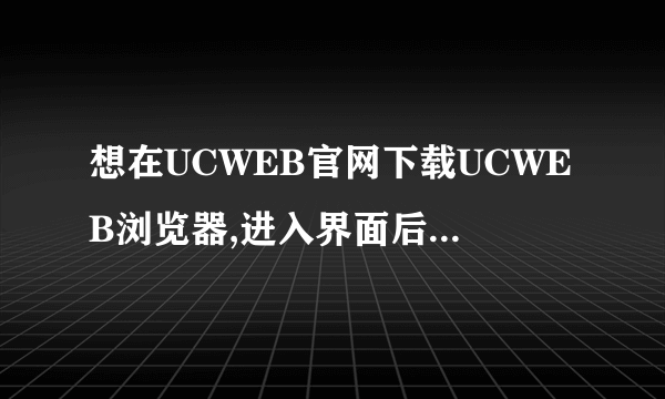 想在UCWEB官网下载UCWEB浏览器,进入界面后的激活码该输入多少？