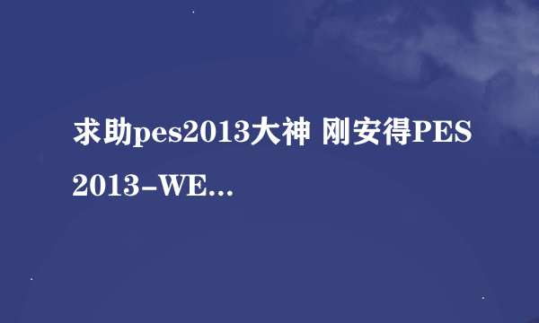 求助pes2013大神 刚安得PES2013-WECN3.1中超亚冠版