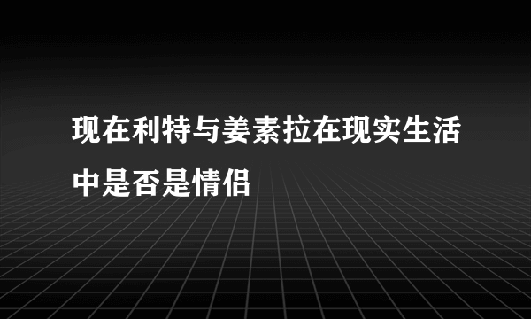 现在利特与姜素拉在现实生活中是否是情侣