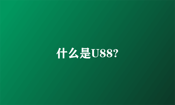 什么是U88?