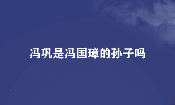 冯巩是冯国璋的孙子吗