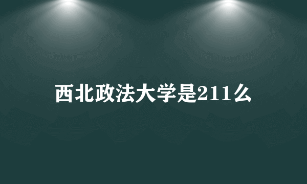 西北政法大学是211么