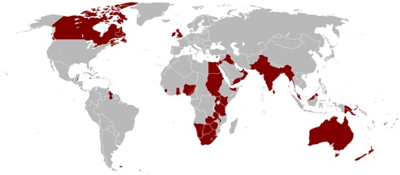 大英帝国全盛时期的版图面积，英国殖民地分布图有哪些