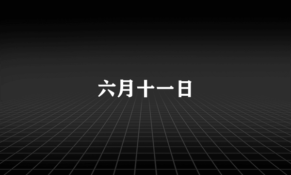 六月十一日