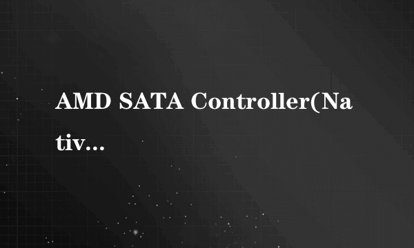 AMD SATA Controller(Native IDE Mode)这个驱动在哪下载啊