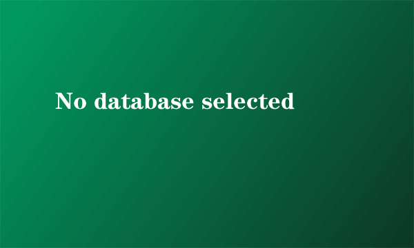 No database selected