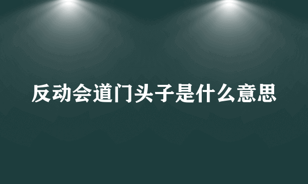 反动会道门头子是什么意思