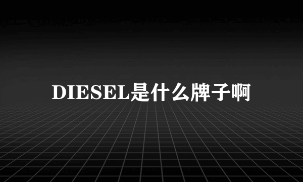 DIESEL是什么牌子啊