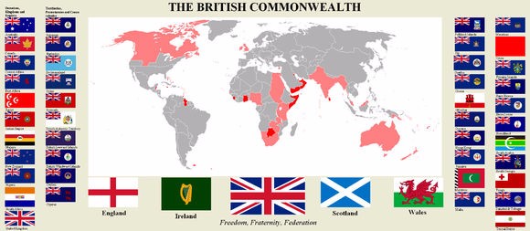 大英帝国全盛时期的版图面积，英国殖民地分布图有哪些