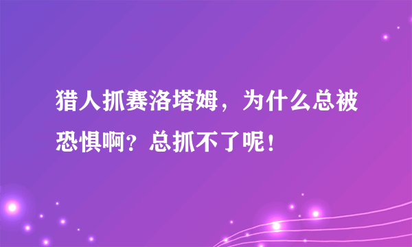 猎人抓赛洛塔姆，为什么总被恐惧啊？总抓不了呢！