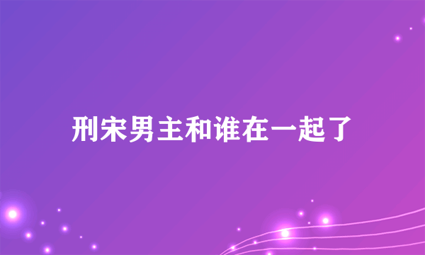 刑宋男主和谁在一起了