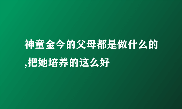 神童金今的父母都是做什么的,把她培养的这么好