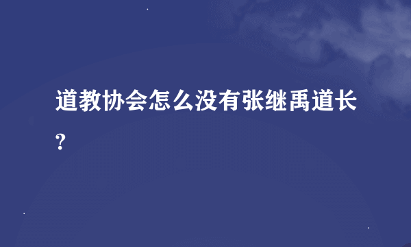 道教协会怎么没有张继禹道长?