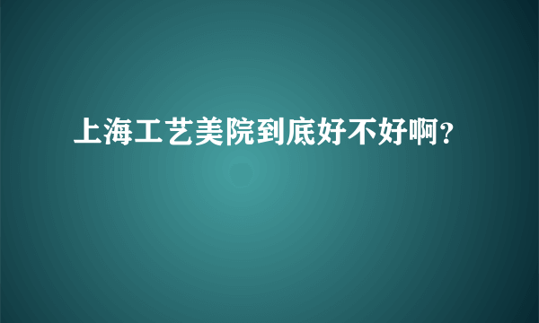 上海工艺美院到底好不好啊？